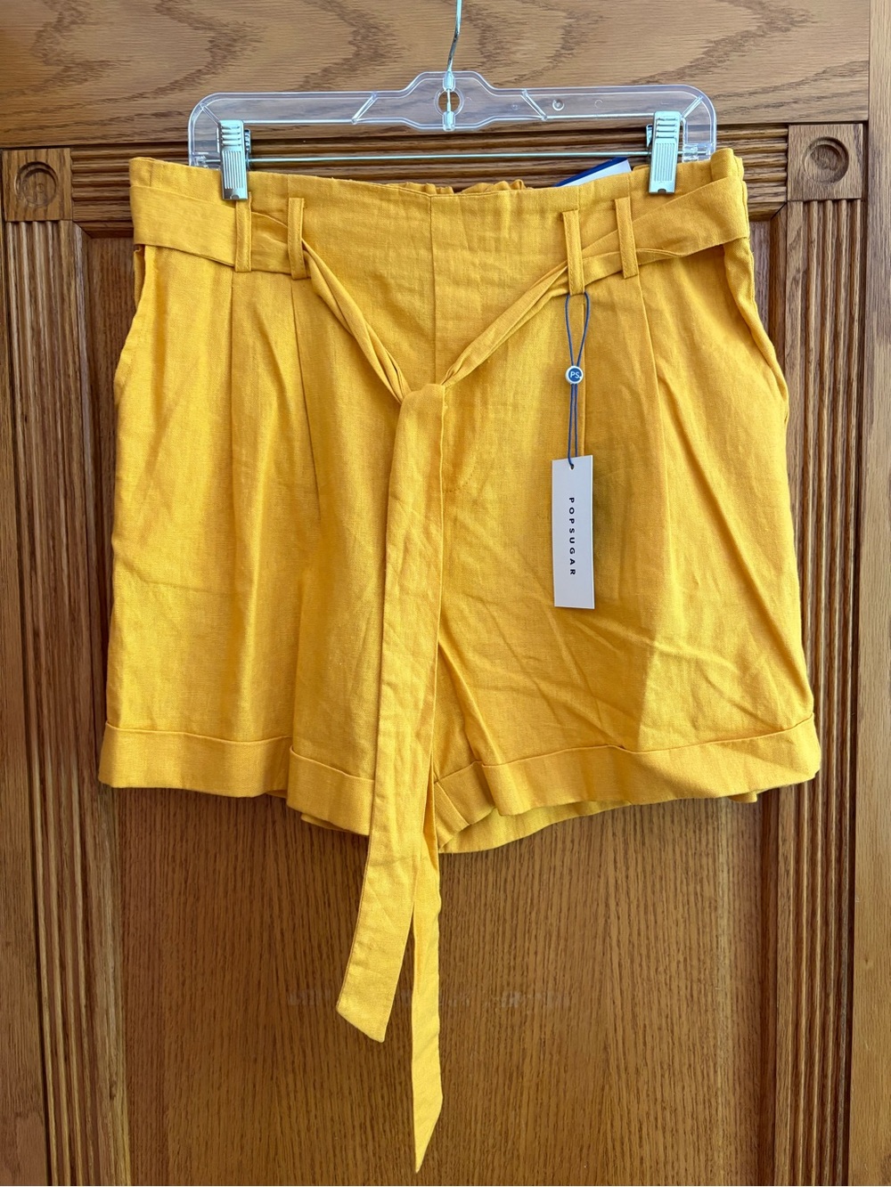 POPSUGAR - Mango High-Waist Tie-Belt Bermudas